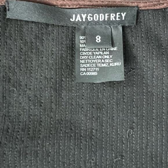 Jay Godfrey Chocolate Brown Black Colorblock Half Sleeve Sequin Mini Dress sz 8 - Picture 9 of 10